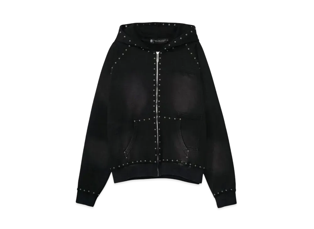 A GOOD BAD INFLUENCE ORIGINAL STUDSED HOODIE "BLACK"