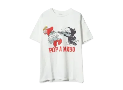 MAYO POP A MAYO PRINT SHORT SLEEVE TEE "WHITE"
