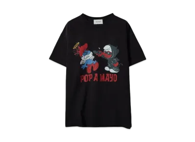 MAYO POP A MAYO PRINT SHORT SLEEVE TEE "FADE BLACK"