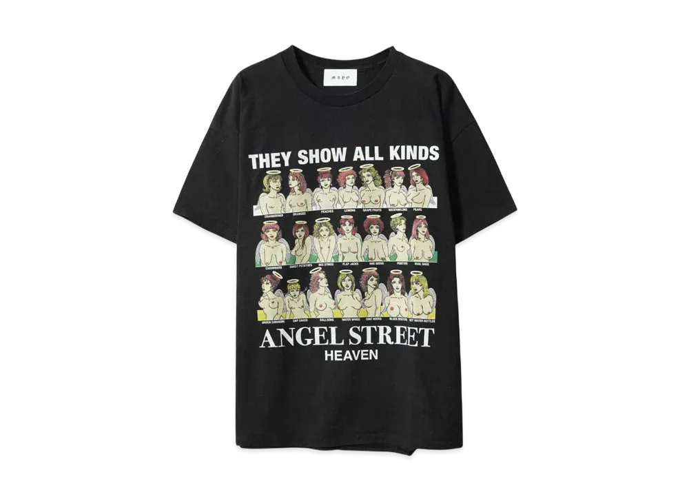 MAYO ANGEL STREET PRINT SHORT SLEEVE TEE "FADE BLACK"