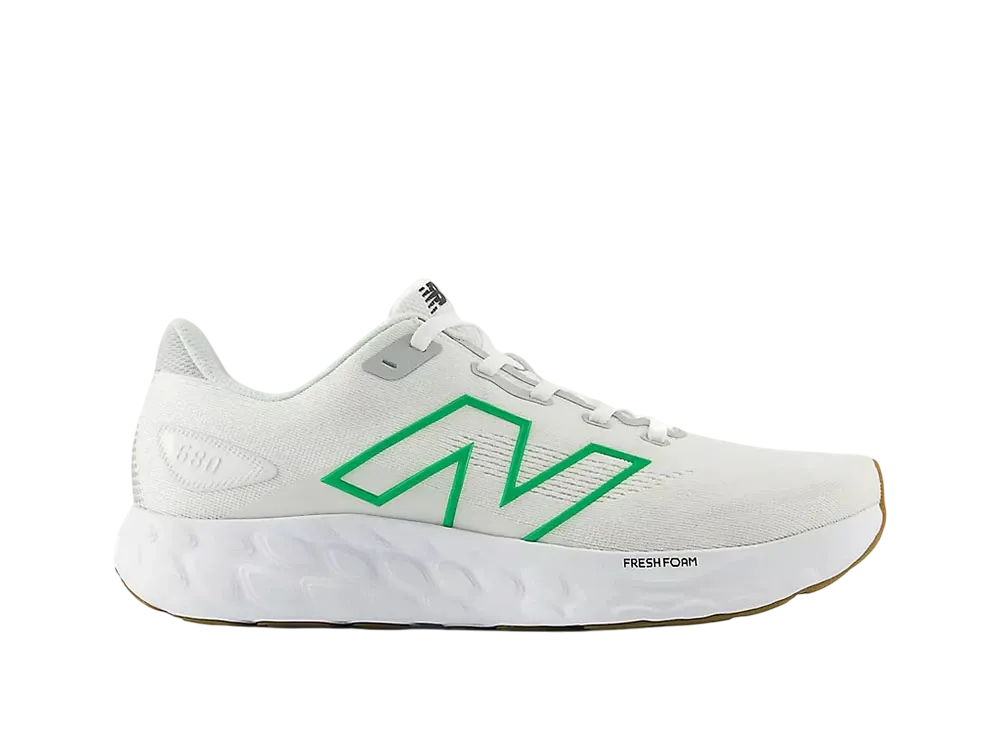 New Balance Fresh Foam 680V8 "White/Brighton Grey/Kelly Green"