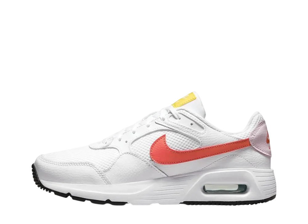 ナイキ ウィメンズ エアマックス SC "ホワイト/ピンクフォーム/ライトレーザーオレンジ/ブライトクリムゾン"
