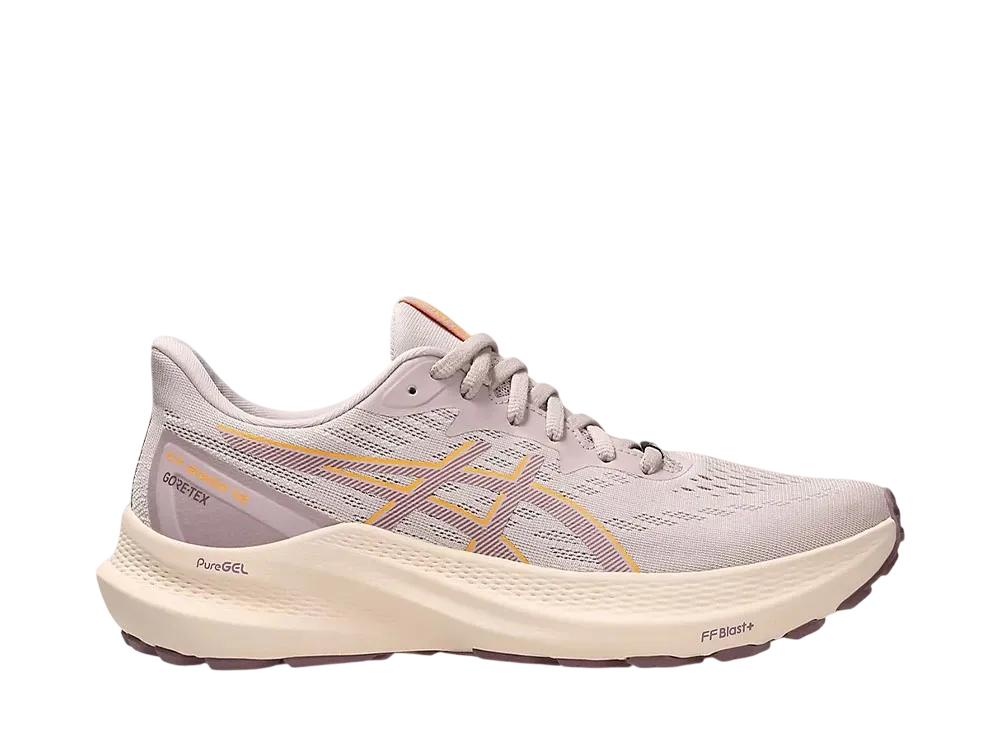 アシックス ウィメンズ GT2000 12 ゴアテックス "ウォーターシェッドローズ/スタジアムオレンジ"