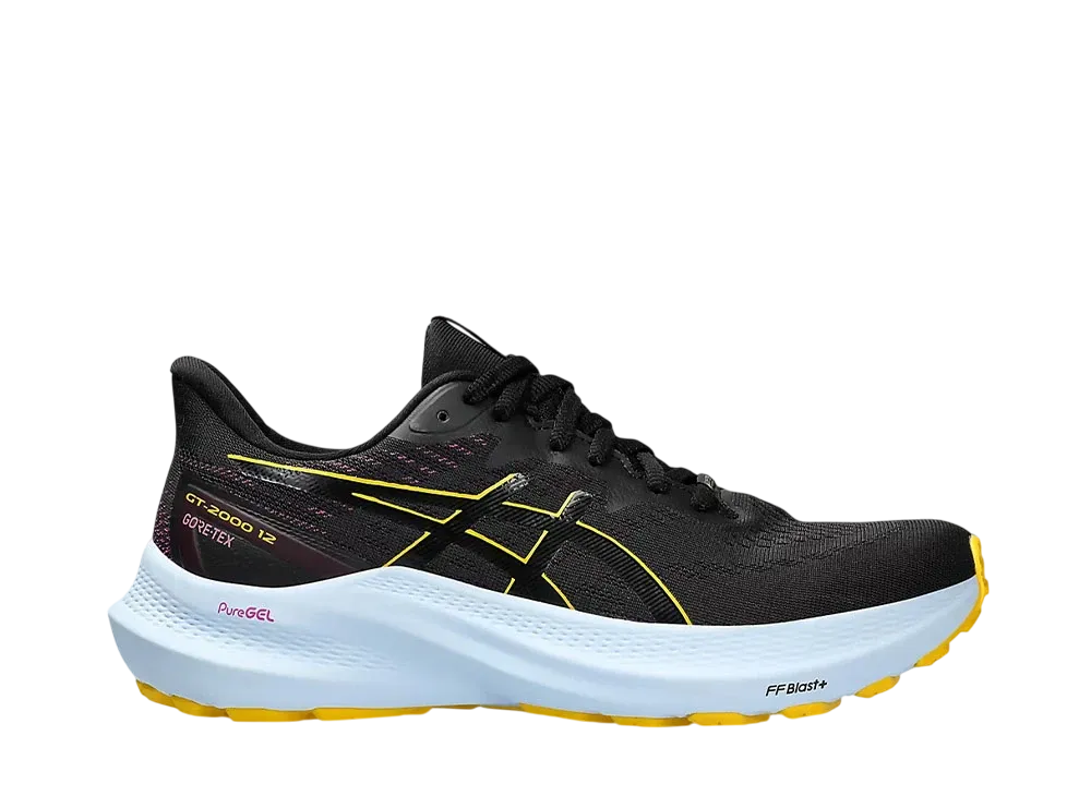 アシックス ウィメンズ GT2000 12 ゴアテックス "ブラック/サフラン"
