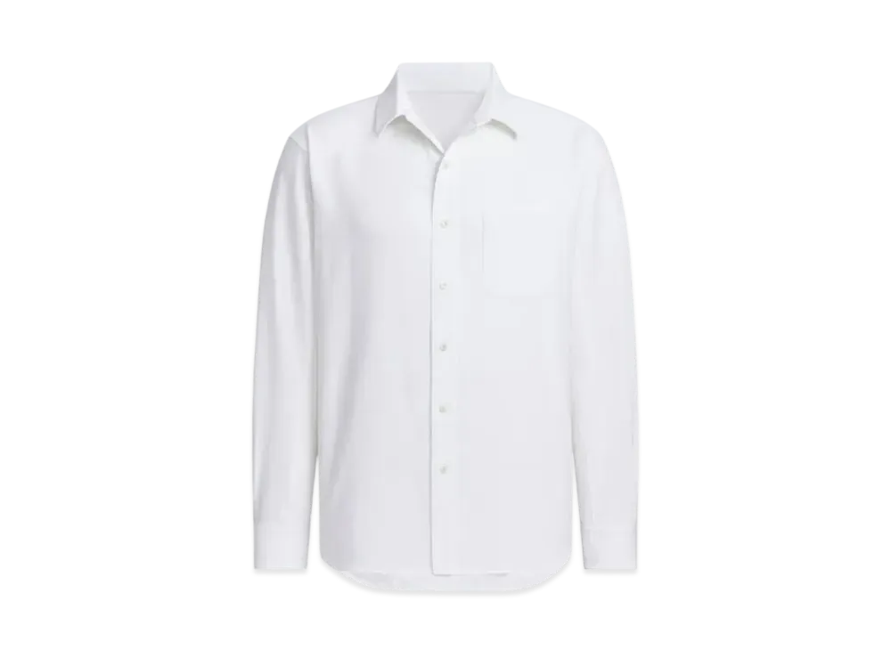 adidas Premium Sports Buttoned Long Sleeve Shirt "White"