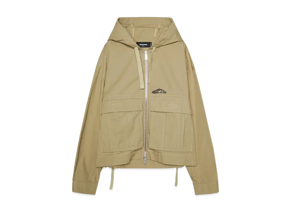 DSQUARED2 Icon Ripstop Windbreaker "BEIGE"