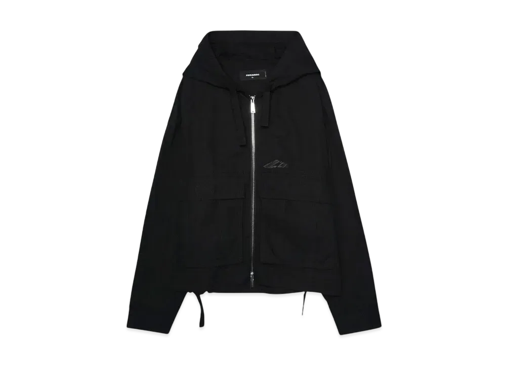 DSQUARED2 Icon Ripstop Windbreaker "BLACK"