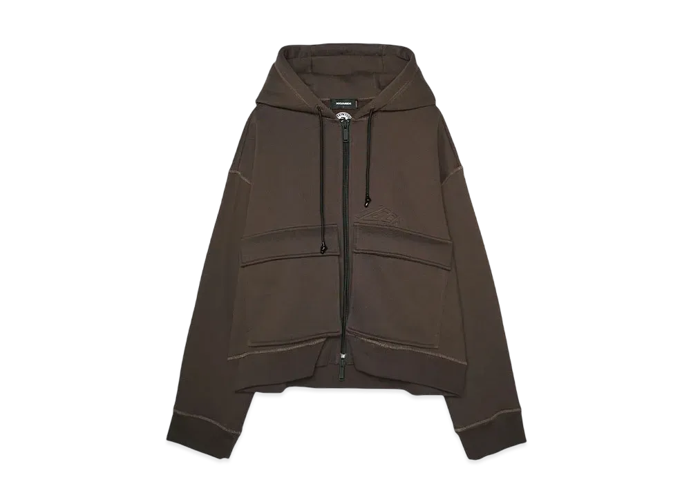 DSQUARED2 Baloon Cargo Zipped Sweatshirt "BROWN"