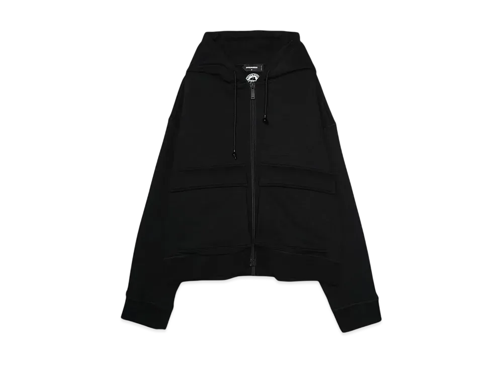 DSQUARED2 Baloon Cargo Zipped Sweatshirt "BLACK"