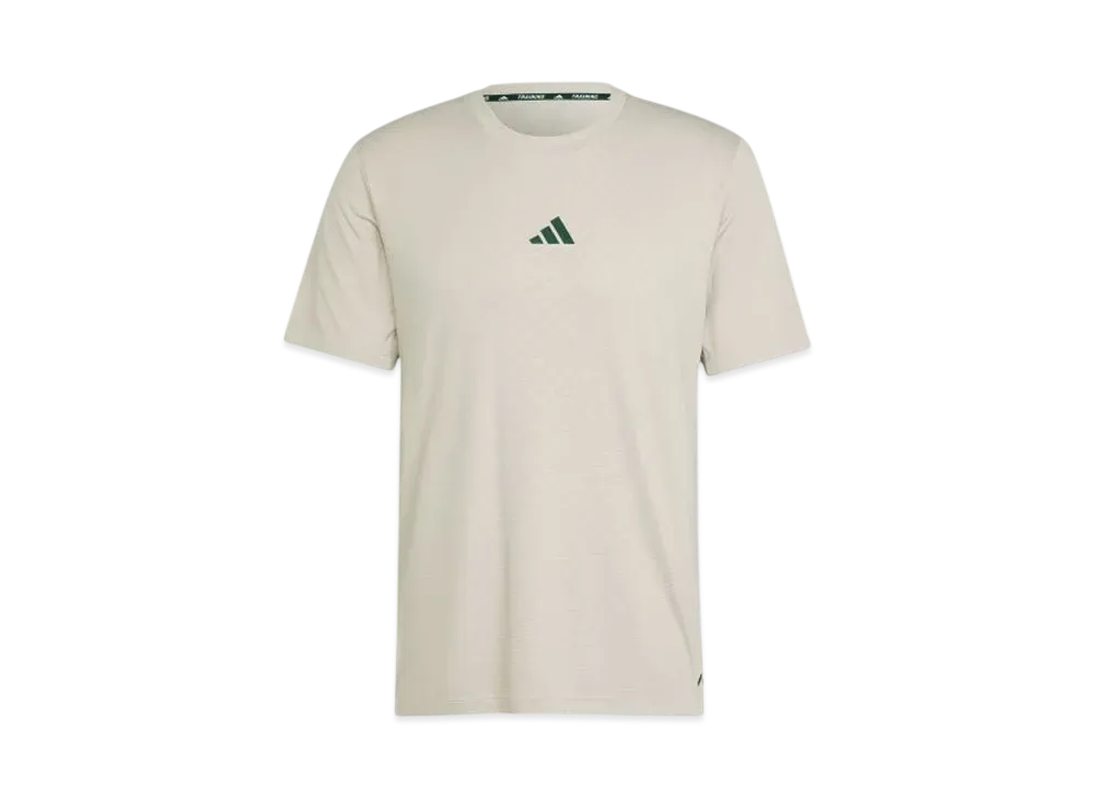 adidas Power Workout Short Sleeve T-Shirt "Wonder Beige/Black"