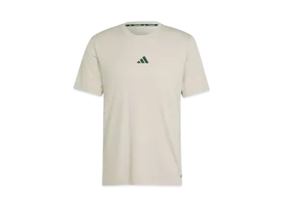 adidas Power Workout Short Sleeve T-Shirt "Wonder Beige/Black"