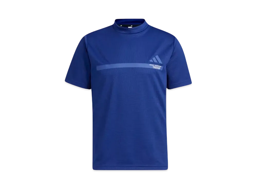 adidas Big Adidas Logo Short Sleeve Mock Neck Shirt "Victory Blue"