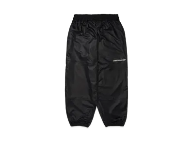 COOTIE PRODUCTIONS Damp Coated Satin Wide Track Pants "BLACK"