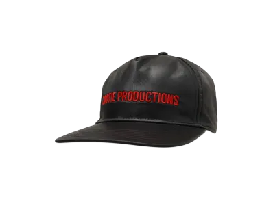 COOTIE PRODUCTIONS Damp Coated Satin 5 Panel Cap "BLACK X RED"