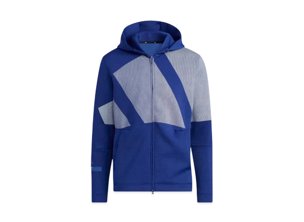 adidas Big Adidas Logo Cardboard Knit Long Sleeve Full Zip Hoodie "Victory Blue"