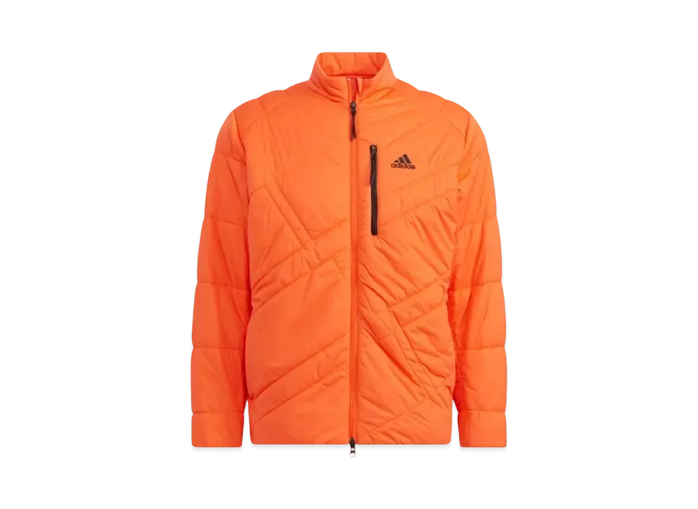 adidas Big Adidas Logo Thermal Insulation Long Sleeve Full Zip Jacket "Semi Impact Orange"