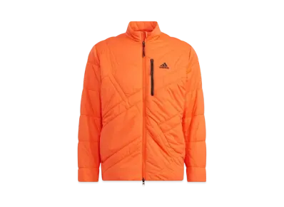 adidas Big Adidas Logo Thermal Insulation Long Sleeve Full Zip Jacket "Semi Impact Orange"