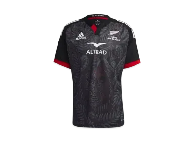 adidas Maori All Blacks Rugby Replica Home Uniform "Black/White/Scarlet"