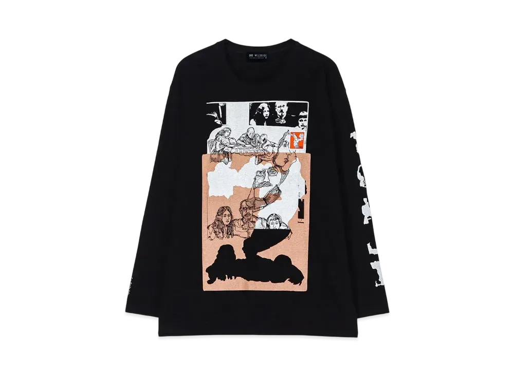 WILDSIDE Yohji Yamamoto x M/M (Paris) Artworks Series LS T-shirt (Emile Zola) "Black"