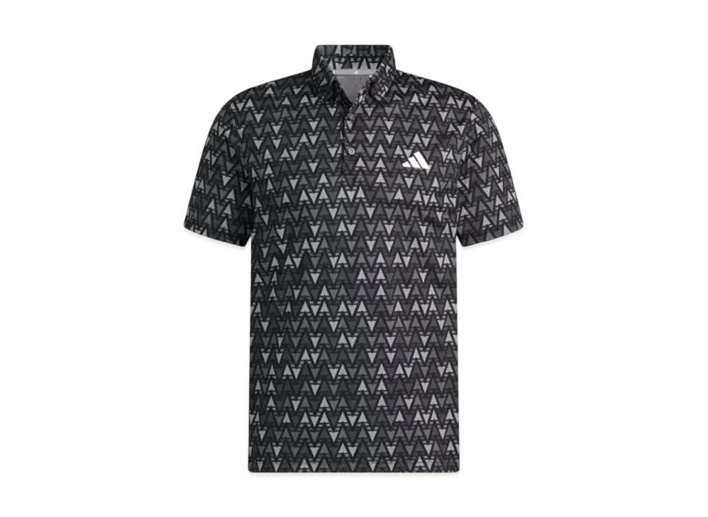 adidas Multicolor Print Short Sleeve Button Down Shirt "Black"