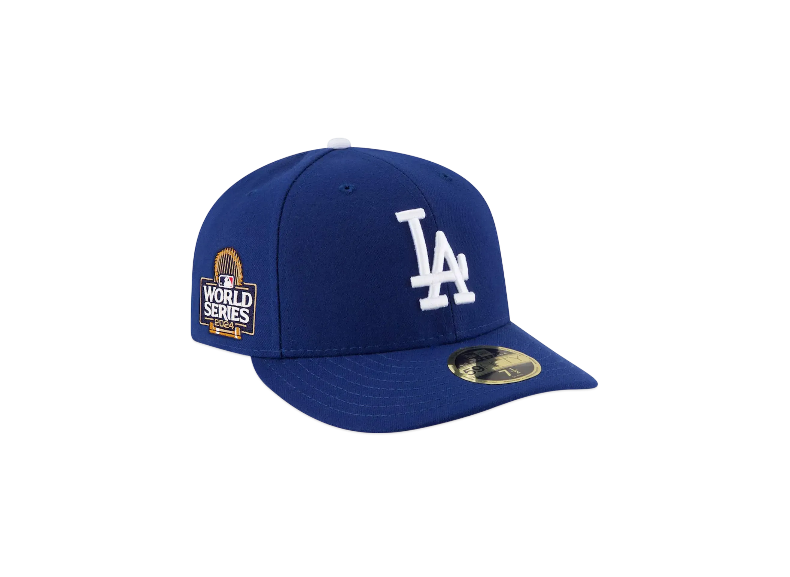 NEW ERA Men's Los Angeles Dodgers 2024 World Series Side Patch Low Profile 59Fifty Fitted Hat "Royal"