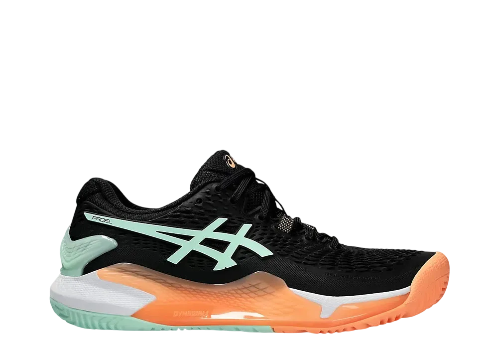 アシックス ウィメンズ ゲルレゾリューション9 パデル "ブラック/ミントティント"