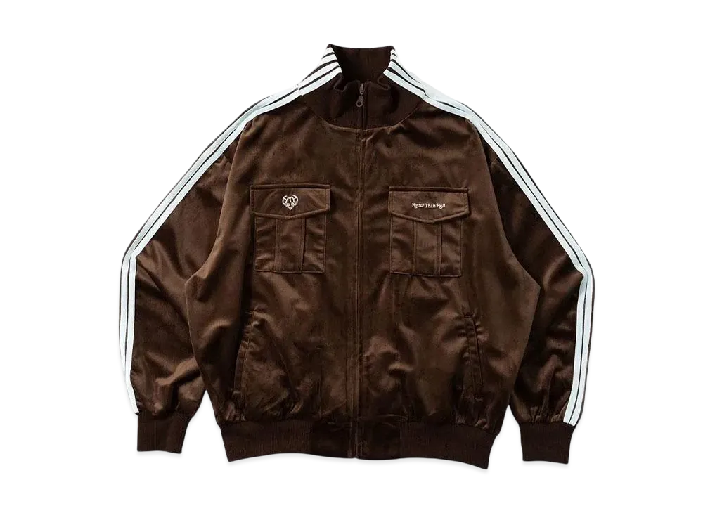 HTH velor track jacket "BROWN"