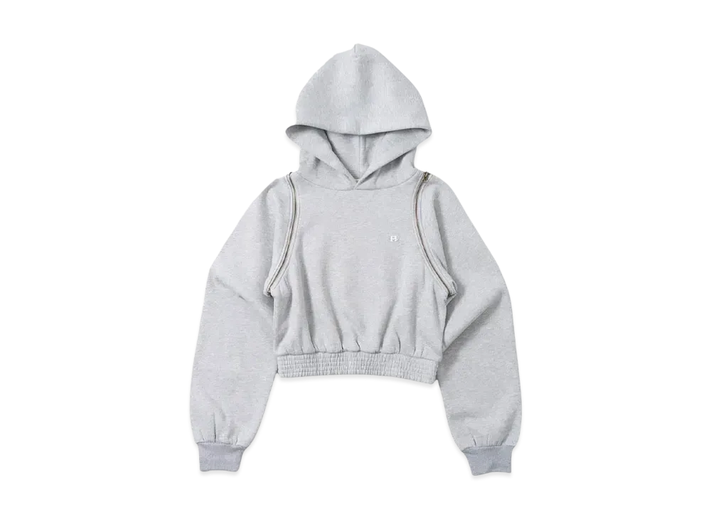 HTH 2way shoulder zip hoodie "GRAY"