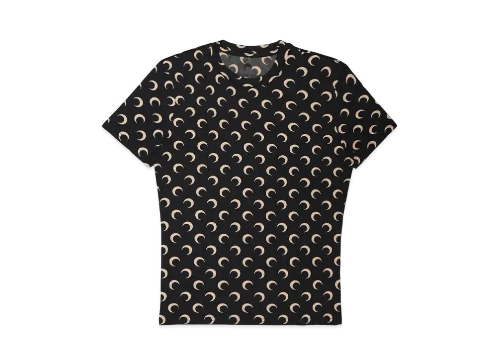 Marine serre RECYCLED MOON JERSEY SS SHORT SLEEVES TOP "INVERSE TAN"