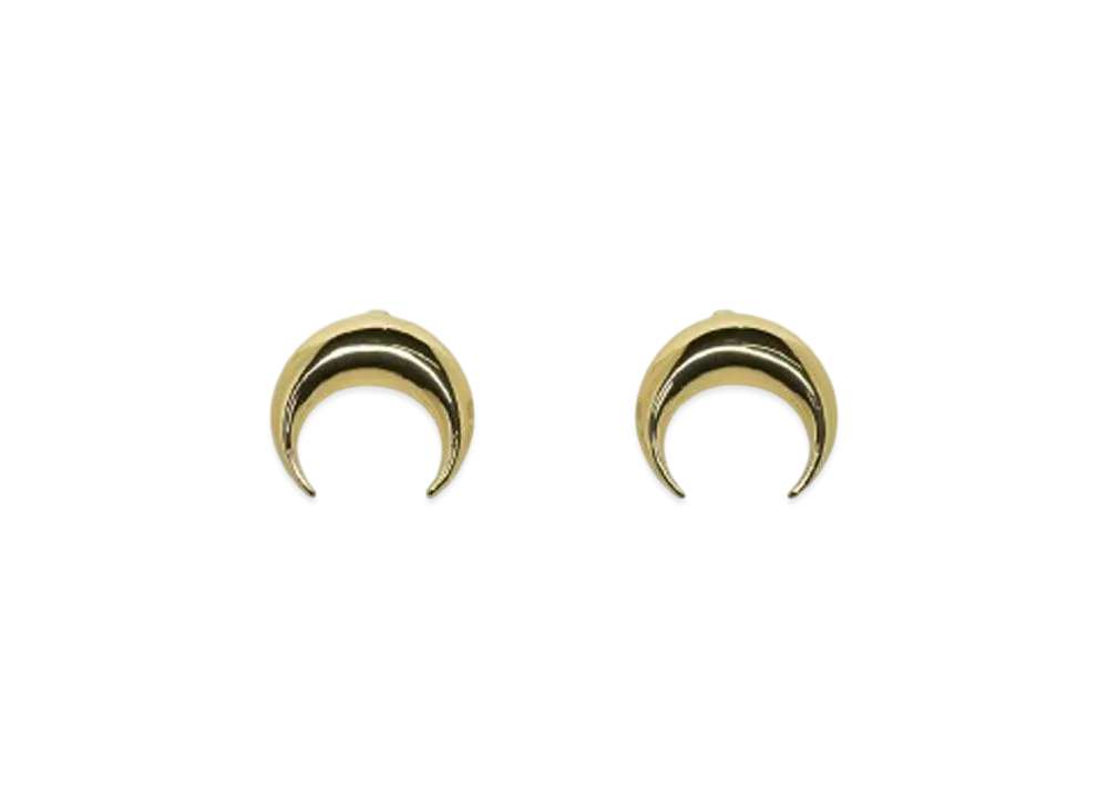 Marine serre GOLD PLATED MOON STUDS "SHINY GOLD"