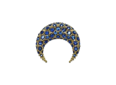 Marine serre RHINESTONE GOLD PLATED MOON STUD "SHINY GOLD"