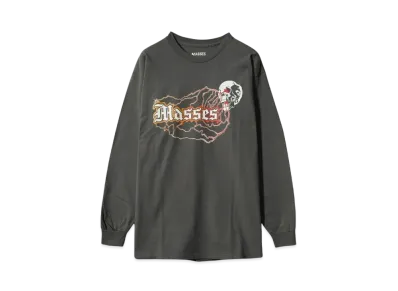 MASSES T-SHIRT L/S SKULL THUNDER "CHARCOAL"