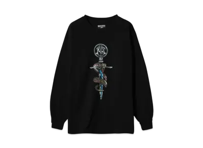 MASSES T-SHIRT L/S CROSS SNAKE "BLACK"