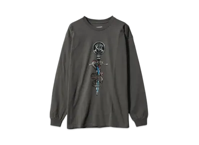 MASSES T-SHIRT L/S CROSS SNAKE "CHARCOAL"