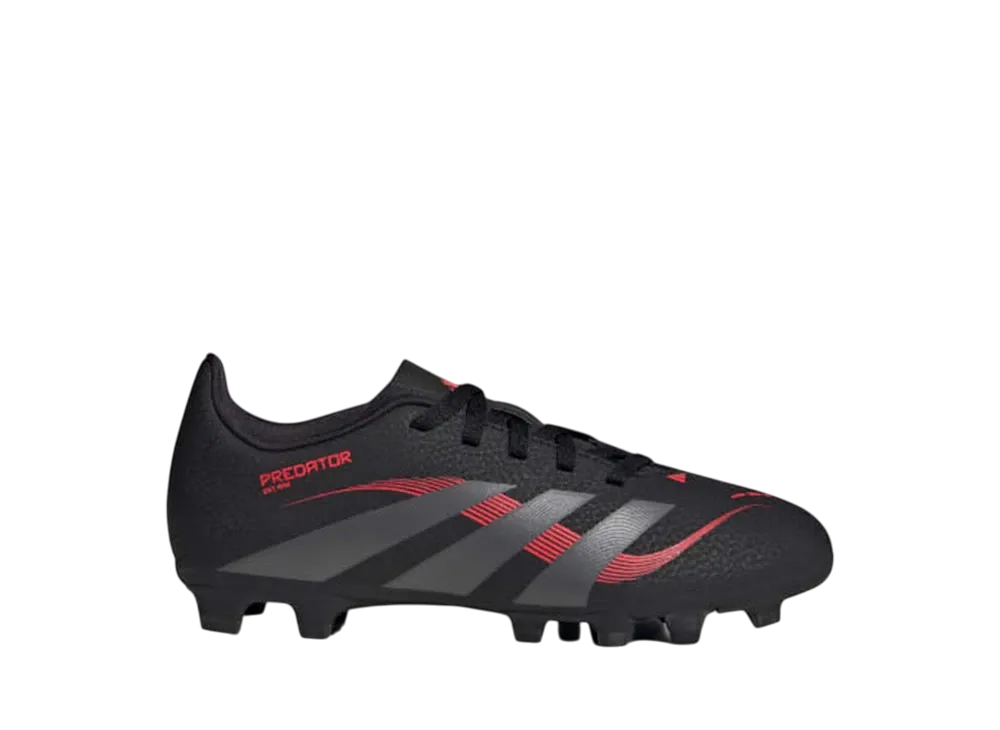 adidas GS Predator Club Firm/Multi-Ground Cleats "Core Black/Grey Four/Lucid Red"
