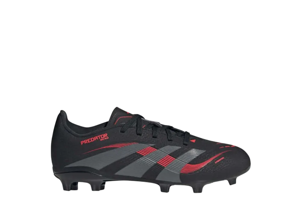 adidas GS Predator League Firm/Multi-Ground Cleats "Core Black/Grey Four/Lucid Red"