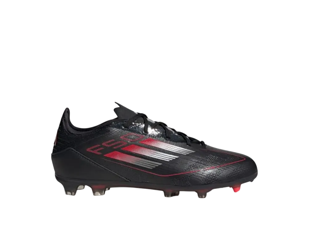 adidas GS F50 Elite FG Cleats "Core Black/Iron Metallic/Lucid Red"
