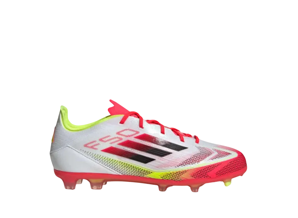 adidas GS F50 Elite FG Cleats "Cloud White/Core Black/Solar Yellow"