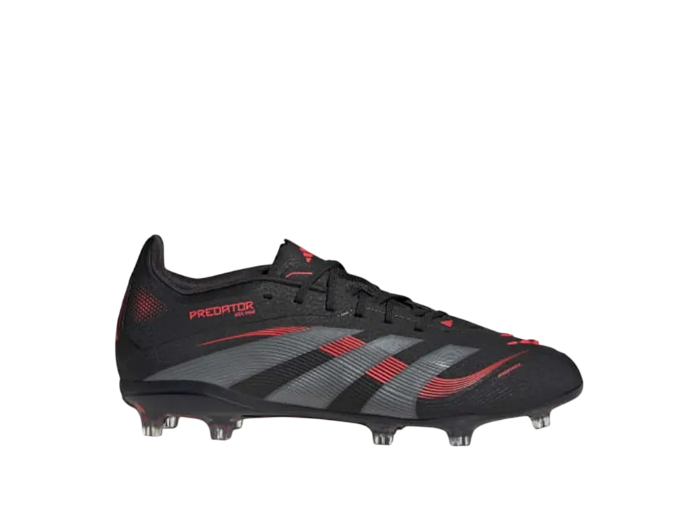 アディダス GS プレデター エリート FG スパイク "コアブラック/グレーフォー/ルシッドレッド" (キッズ)