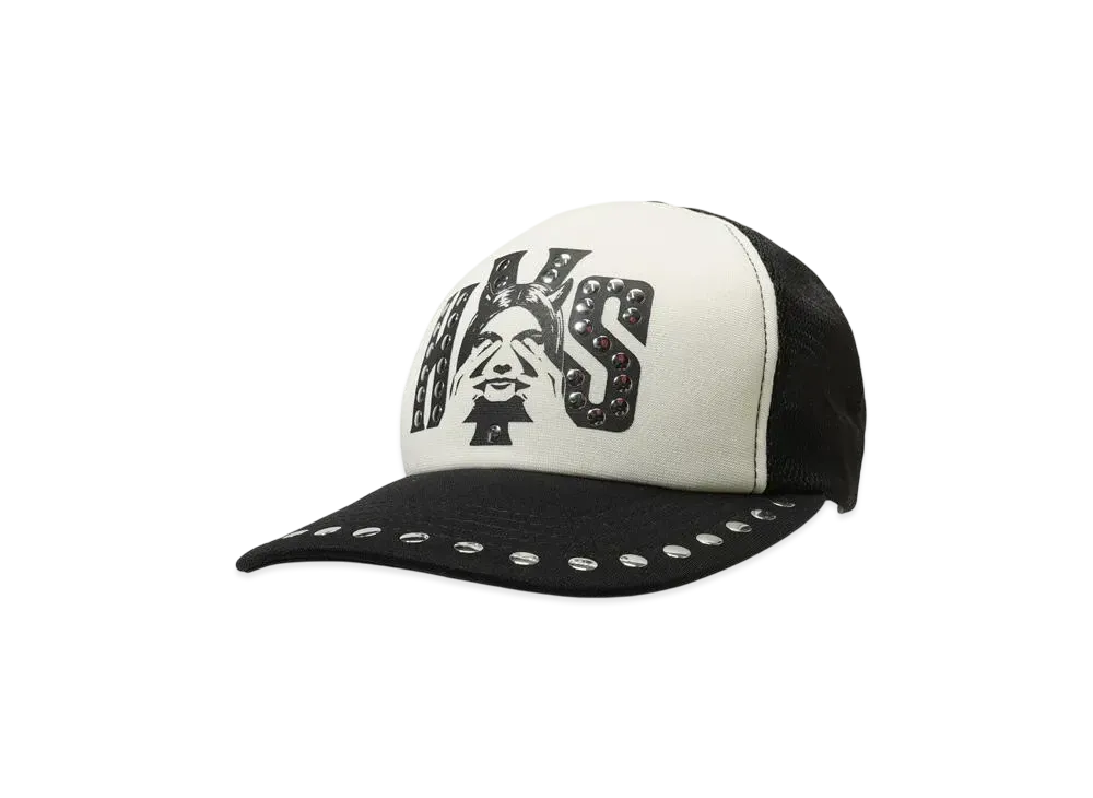 HYSTERIC GLAMOUR See No Evil Studded Mesh Cap HYSTERIC GLAMOUR See No Evil Studded Mesh Cap