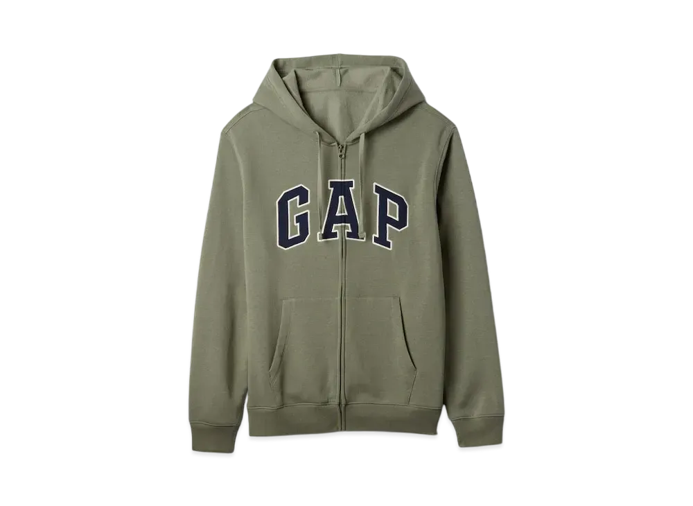 GAP Relax Gap Logo Zip Up Parka "Green"