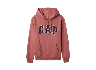 GAP Relax Gap Logo Zip Up Parka "Wash Red"