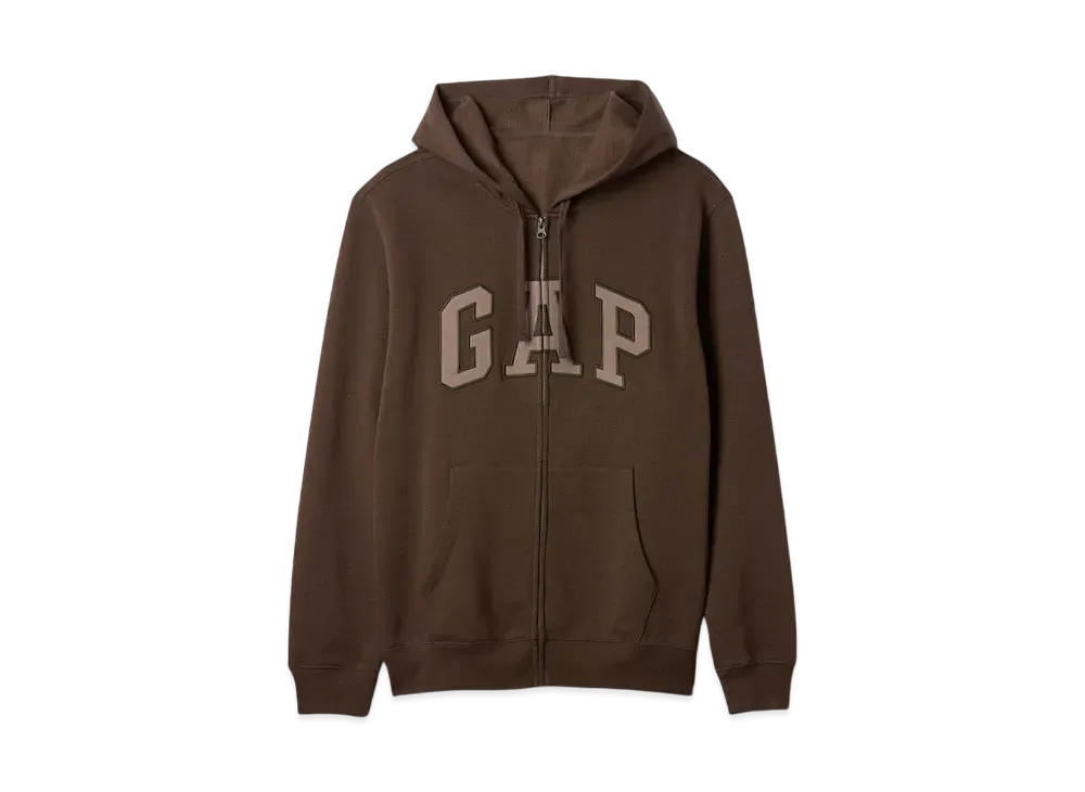 GAP Relax Gap Logo Zip Up Parka "Ground"