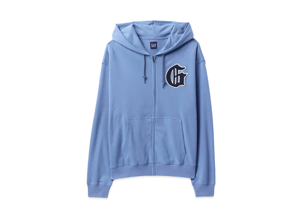 GAP Vintage Soft Gap Logo Zip Up Parka "Soft Corn Flour"