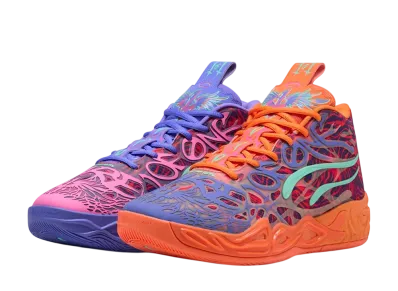 Lamelo Ball × Puma MB04 Creativity Pack "Dark Amethyst/Orange Glow/Poison Pink/Electric Peppermint"