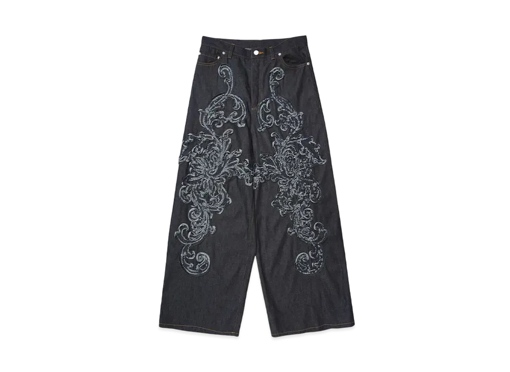 TAAKK DENIM WIDE PANTS "INDIGO"