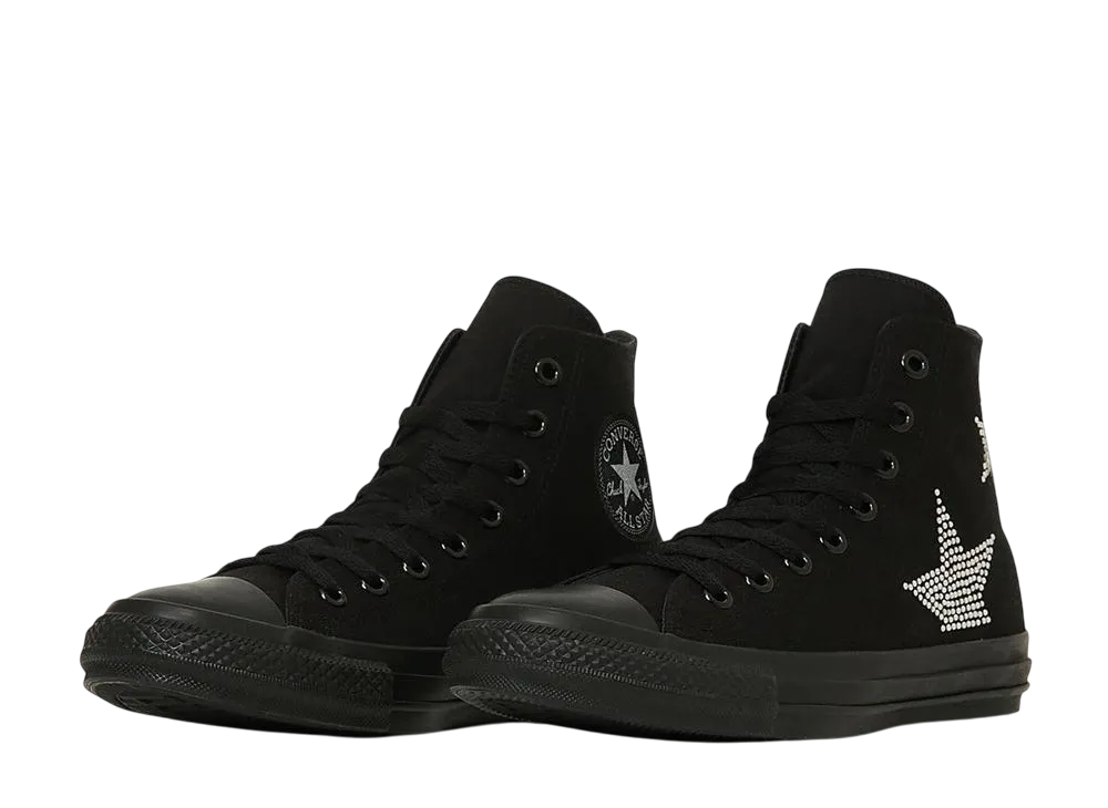 コンバース オールスター ラインストーン ST ハイ "ブラック/ブラック"