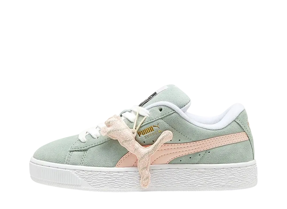Puma Women's Suede XL Merry X-mas "Green Fog/Island Pink"