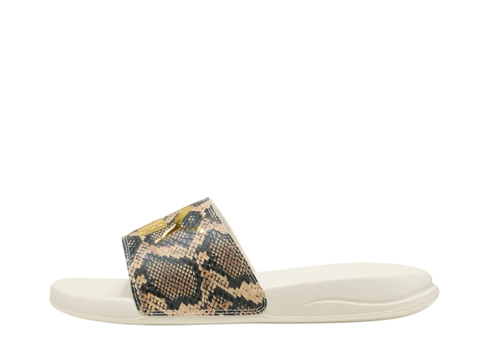 プーマ ウィメンズ ポップキャット20 スネーク シック "アルパインスノー/ゴールド"