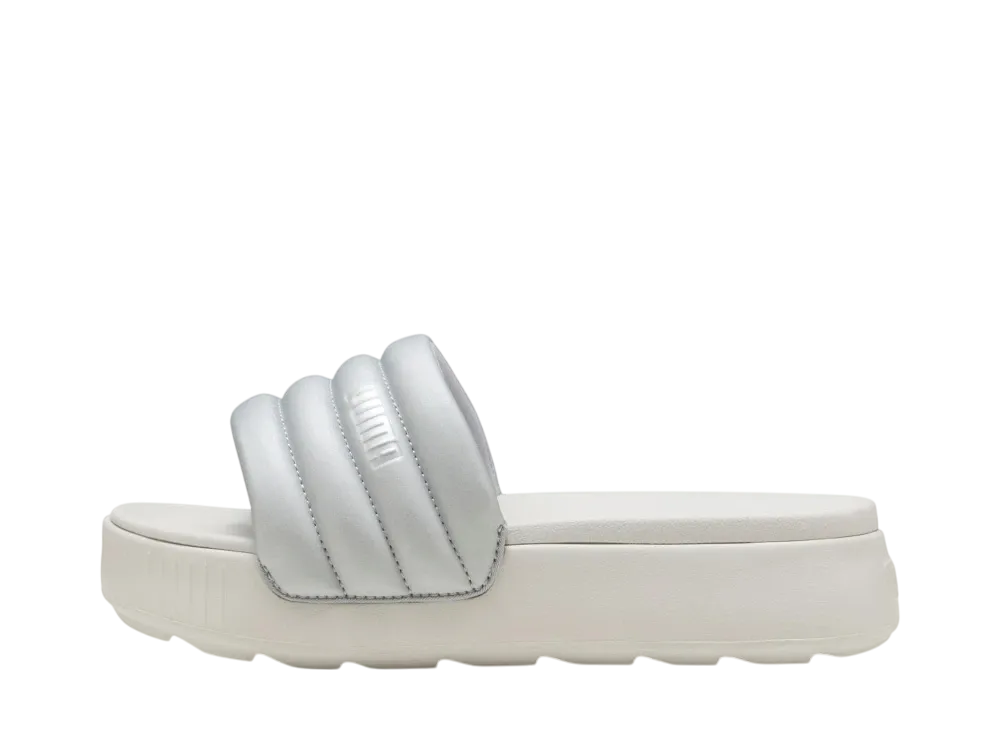 プーマ ウィメンズ カルメン パフィー アクア メタリックス "プーマシルバー/フェザーグレー"